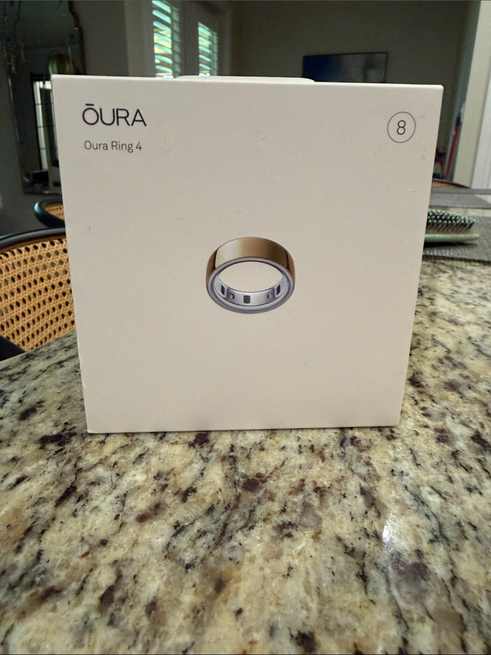Oura Ring 4 Gold and White Packaging